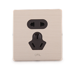 OTL照明|F8二三级插座|五孔插座钛镁合金开关插座