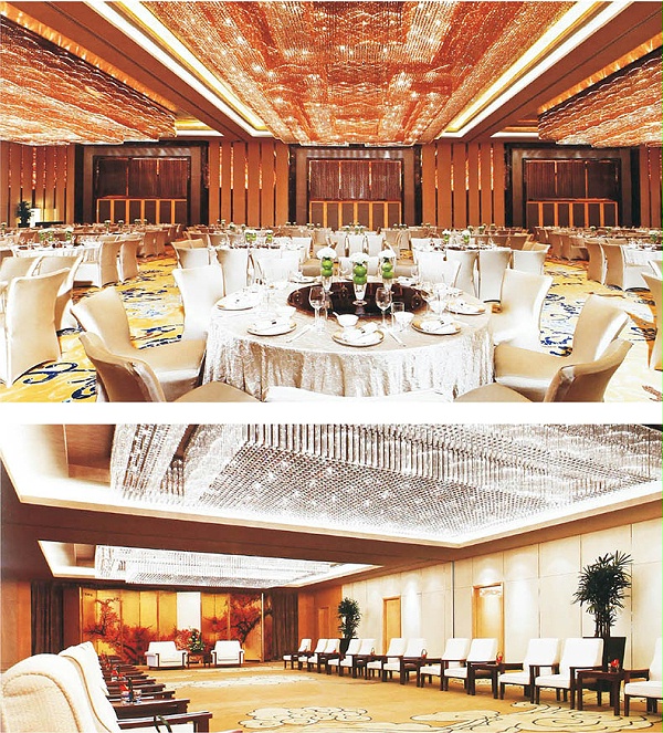 酒店,会议大堂,餐厅非标大型水晶灯定制样板